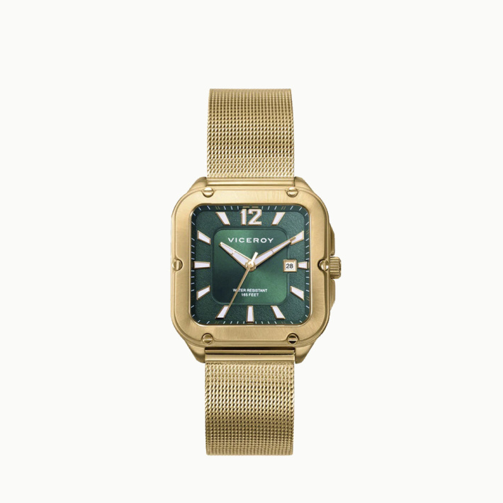 RELOJ ACERO IP DORADO BRAZALETE SRA VA