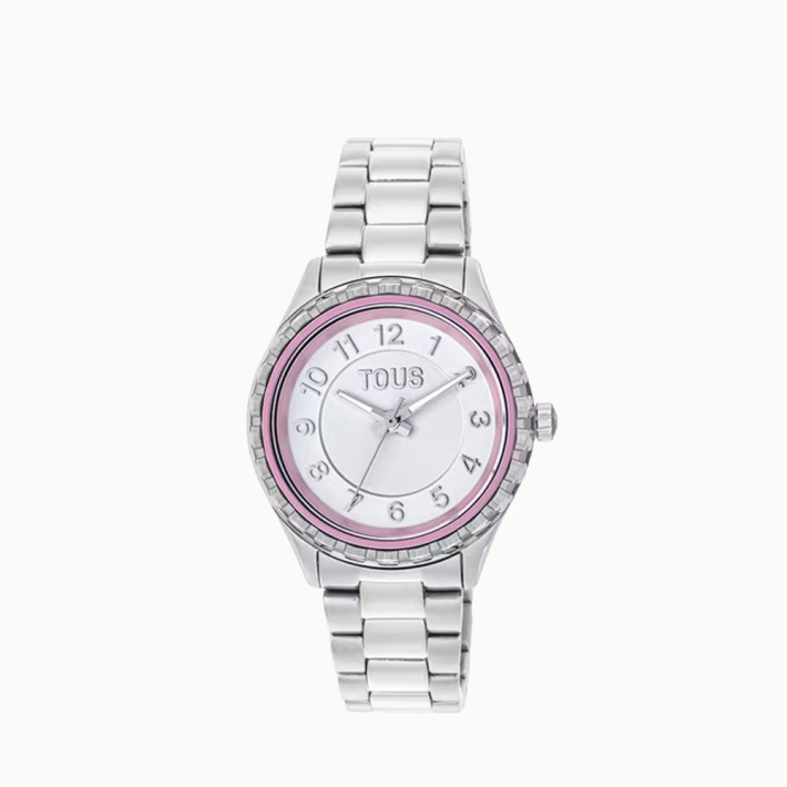 RELOJ TOUS MINI T-BEAR SS BISEL LILA