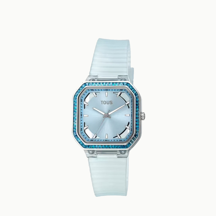 RELOJ TOUS GLEAM FRESH IP BLUE SILICONA AZUL