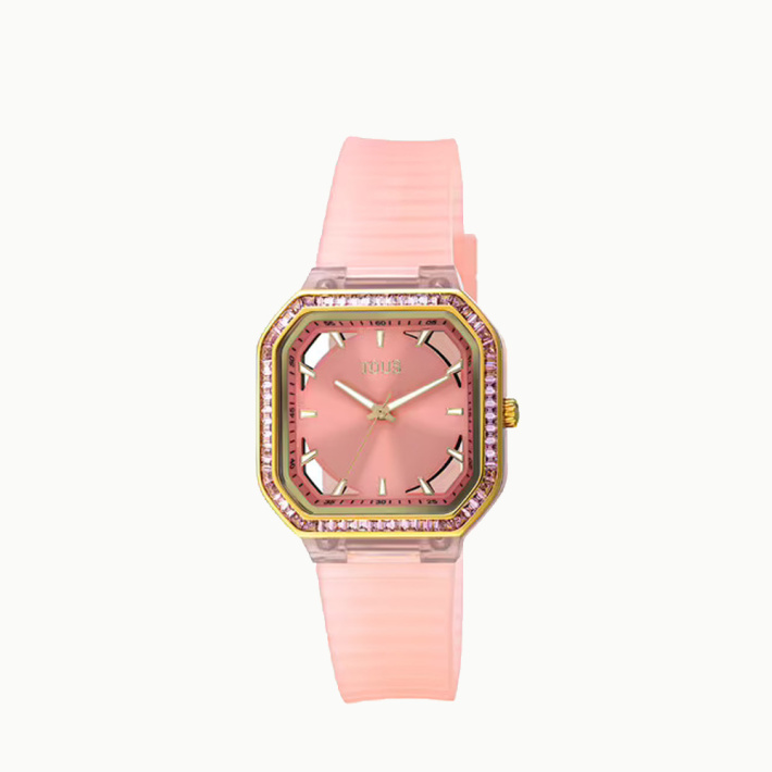 RELOJ TOUS GLEAM FRESH IPRG SILICONA ROSA