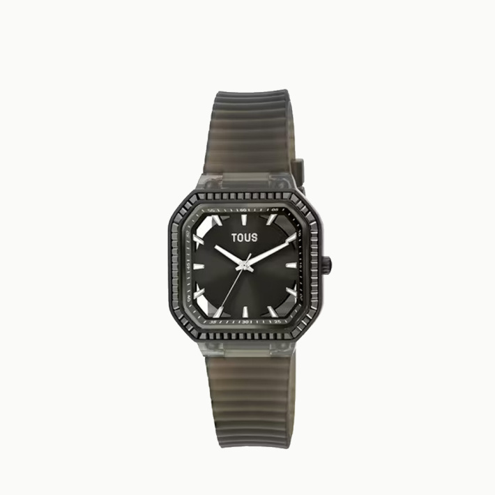 RELOJ TOUS GLEAM FRESH IP BLACK SILICONA NEGRA