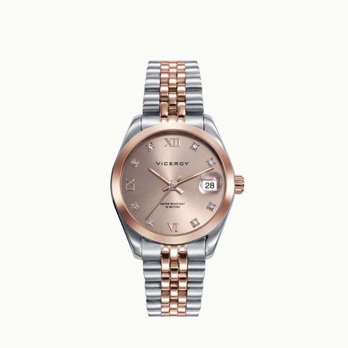 RELOJ ACERO IP ROSA BRAZALETE SRA VA