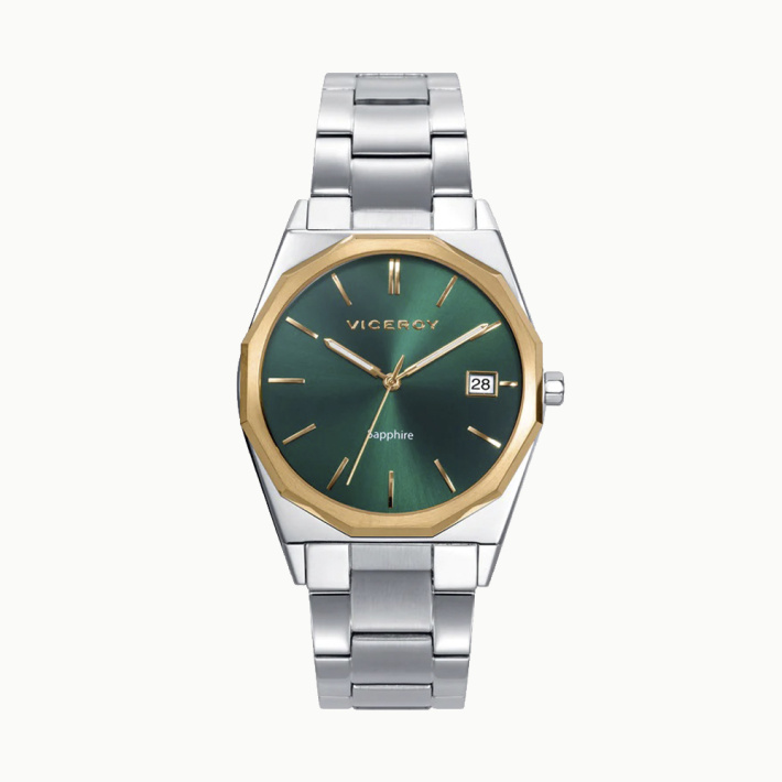 RELOJ ACERO IP DORADO BRAZALETE SR VA