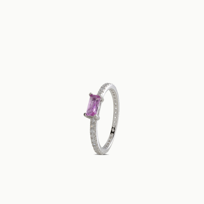 K2110757 - ANILLO NARMY PLATA Y ROSA CH