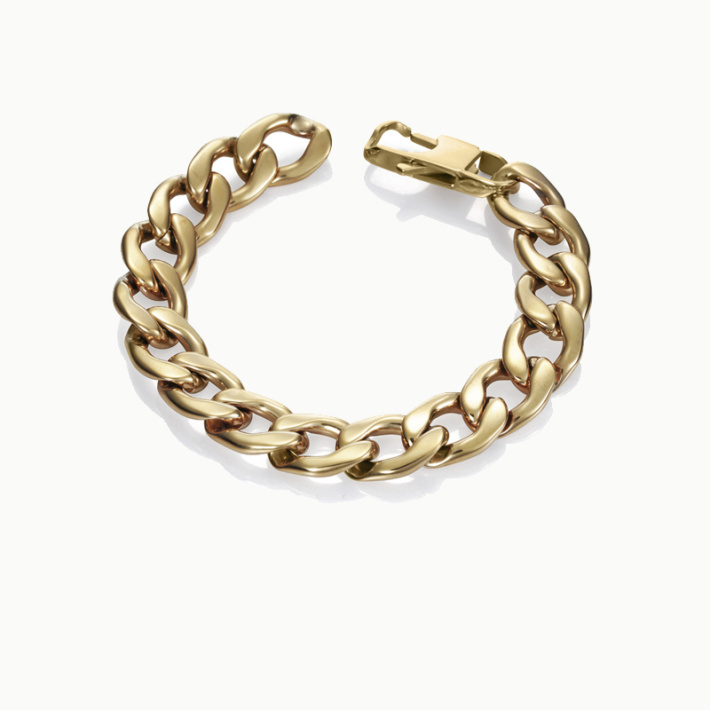 PULSERA DE ACERO DORADO DE ESLABONES SRA FSN