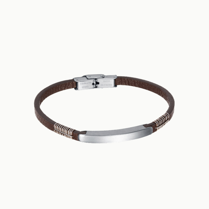 PULS ACERO PIEL MARRON CORDON BL/MA  SR. FN