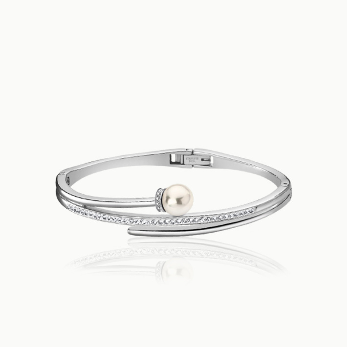 LOTUS STYLE PULSERA SRA.ACE.RIGIDA.PERLA